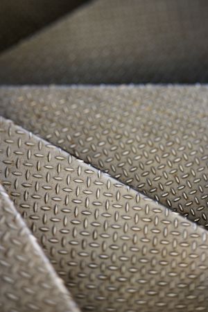 Spiral staircase of metal steps.の写真素材