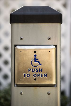 Button for handicapped people.