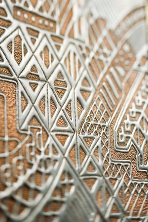 Selective focus shot of  ornamental wall.の写真素材