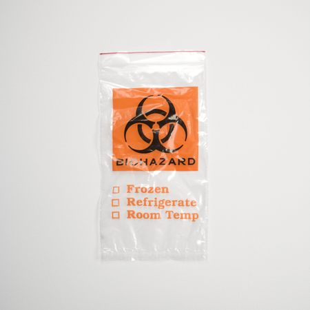 Still life of plastic biohazard bag.の写真素材