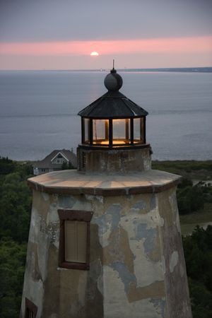 Bald Head Island lighthouse, North Carolina. の写真素材