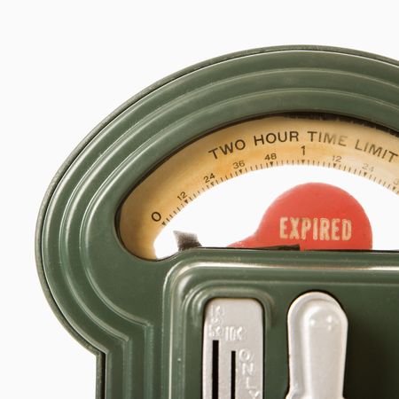 Parking meter that has expired.の写真素材