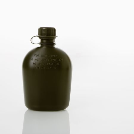 Black water canteen. の写真素材