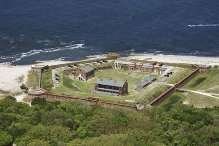 Aerial view of Fort Clinch, Flordia. の写真素材