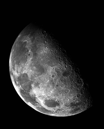Moon in outer space.