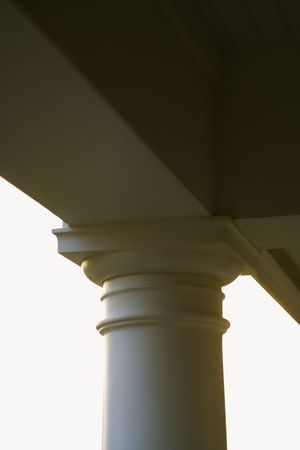Column support of porch.