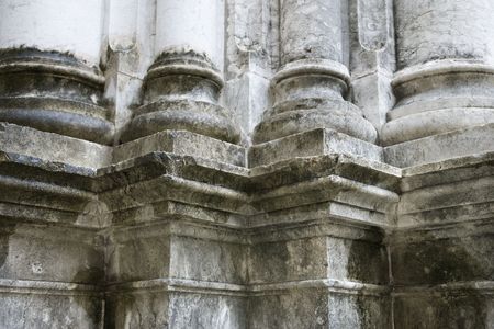 Detail of columns in Lisbon, Portugal.の写真素材