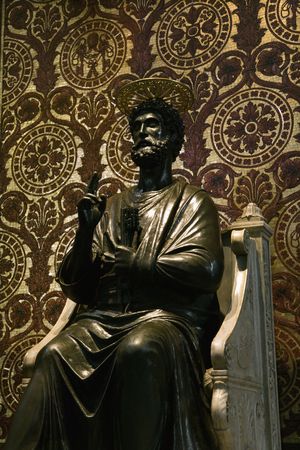 Saint Peter Enthroned statue.のeditorial素材