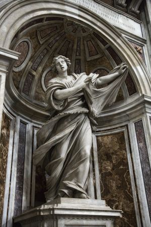 Saint Veronica statue inside Saint Peter's Basilica, Rome, Italy.のeditorial素材