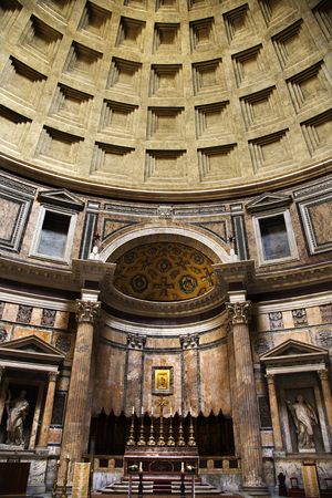 Interior of Pantheon, Rome, Italy.の写真素材