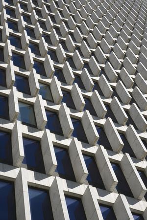 Close-up of skyscraper in downtown Atlanta, Georgia.
