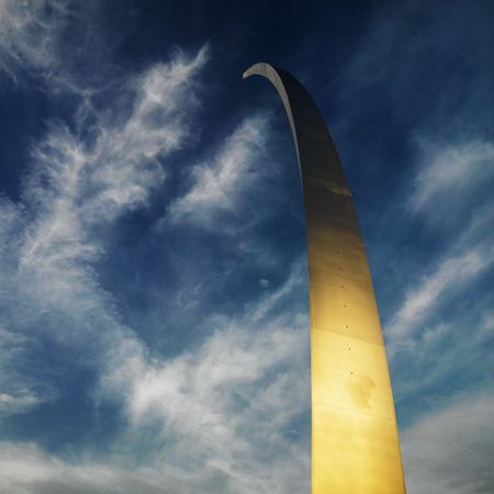 Spire of Air Force Memorial in Arlington, Virginia, USA.の写真素材