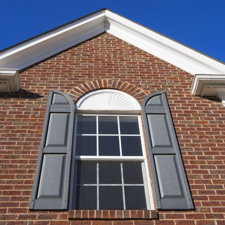 Exterior of brick  house.