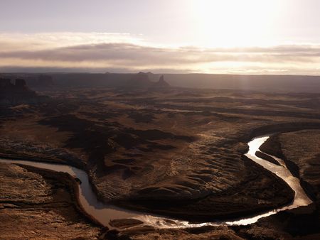 River in Canyonlands National Park, Moab, Utah, United States.の写真素材