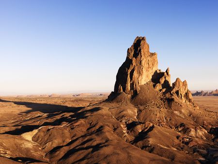 Scenic landscape of rock formations in Arizona, United States.の写真素材