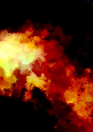 Fantastic textured background of red flame glowing in the dark