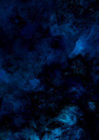 Fantastic dark light blue watercolor texture backgroundの写真素材