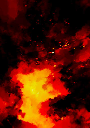 Fantastic red blood watercolor texture backgroundの写真素材