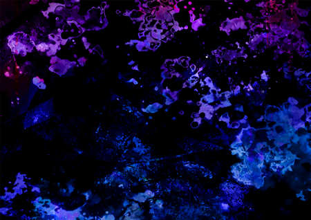 Fantastic textured background of red and purple glitter jewels glowing in the darkの写真素材