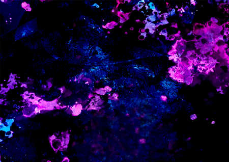 Fantastic textured background of red and purple glitter jewels glowing in the darkの写真素材
