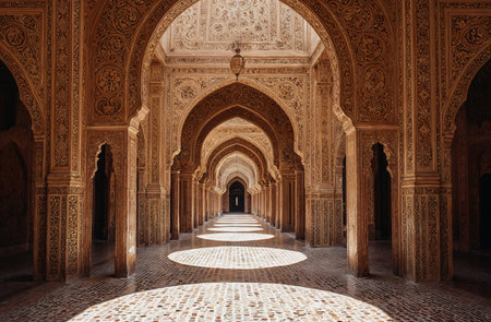 Interior of Red Fort in Jaipur, Rajasthan, Indiaの素材