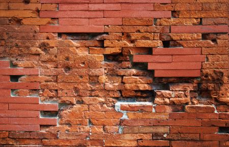 Old brick wallの写真素材