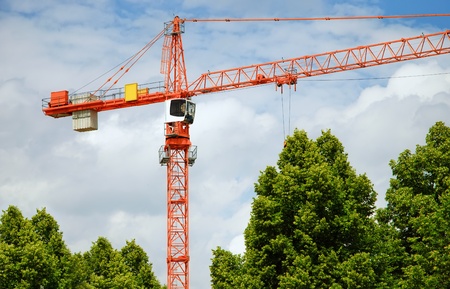Building crane with the  sky backgroundの写真素材
