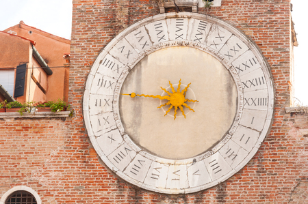 Old clock of the Church of San Giacomo di Rialto in San Polo district. Veniceの写真素材