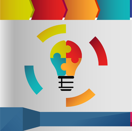 5 light bulb info vector illustration.のイラスト素材