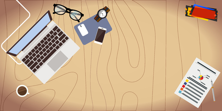 Work deskのイラスト素材