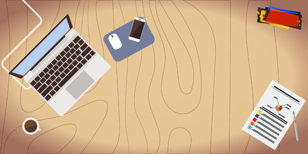 Work deskのイラスト素材