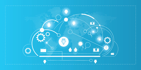 Cloud vector conceptのイラスト素材