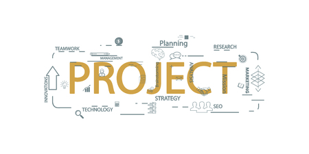 Porject vector creative conceptのイラスト素材