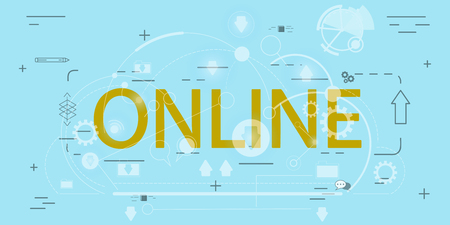 Online concept vectorのイラスト素材
