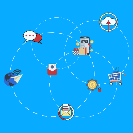Business flow conceptのイラスト素材