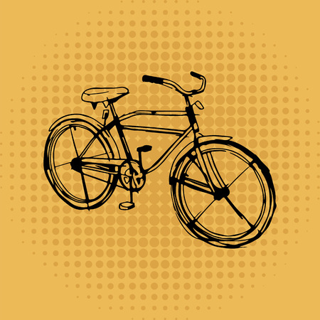 Bicycle on vintage backgroundのイラスト素材