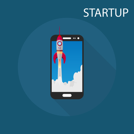 Startup design concepts, easy to use and highly customization vector illustration.のイラスト素材
