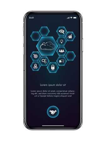 Digital Business, Internet Of Things Vector Illustrationのイラスト素材