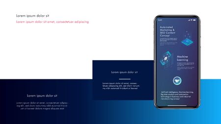 Automation technology for digital marketing, SEO, Internet, Business vector with iconsのイラスト素材