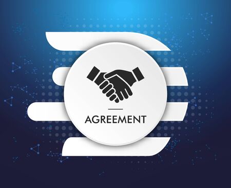 Digital Deal Online Contract Handshake design vector template.のイラスト素材