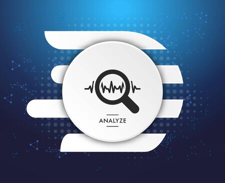 Digital Analyze creative concept vector illustrationのイラスト素材