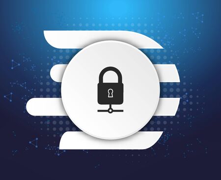 Protection concept. Protect mechanism, system privacy. Vector illustrationのイラスト素材