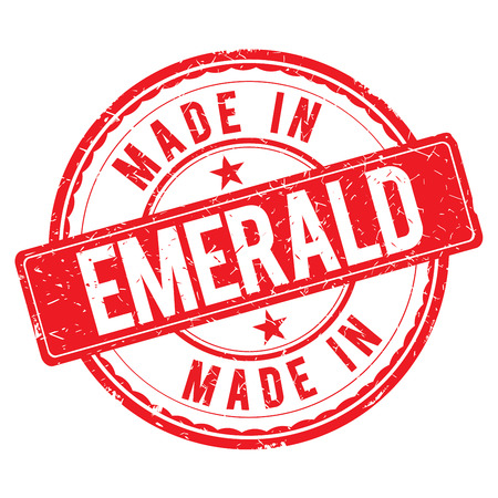 Made in EMERALD stampの写真素材