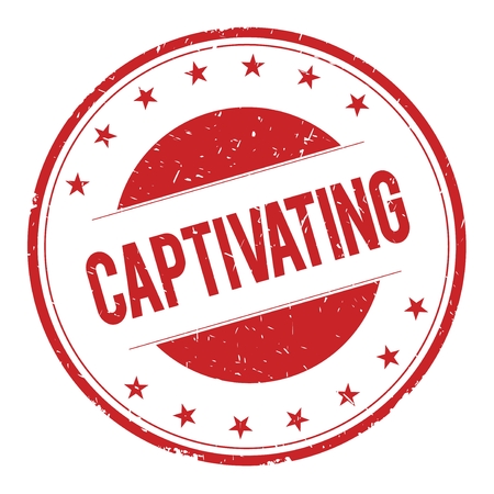 CAPTIVATING stamp sign text word logo red.の写真素材
