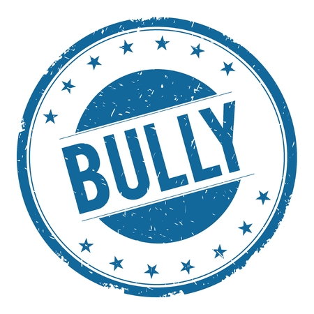 BULLY stamp sign text word logo blue.の写真素材