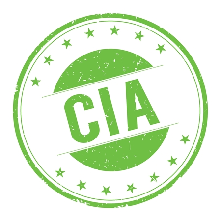 CIA stamp sign text word logo green.の写真素材