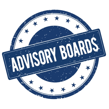ADVISORY BOARDS stamp sign text word logo blue.の写真素材