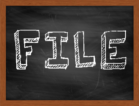 FILE  hand writing text on black chalkboardの写真素材