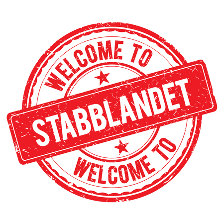 STABBLANDET. Welcome to stamp sign illustrationの写真素材
