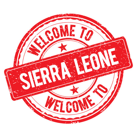 SIERRA LEONE. Welcome to stamp sign illustrationの写真素材